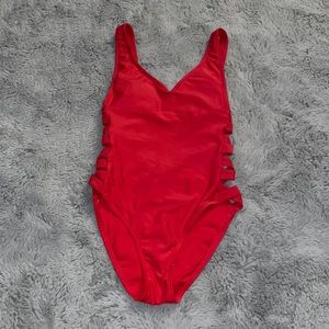 Sexy red one piece